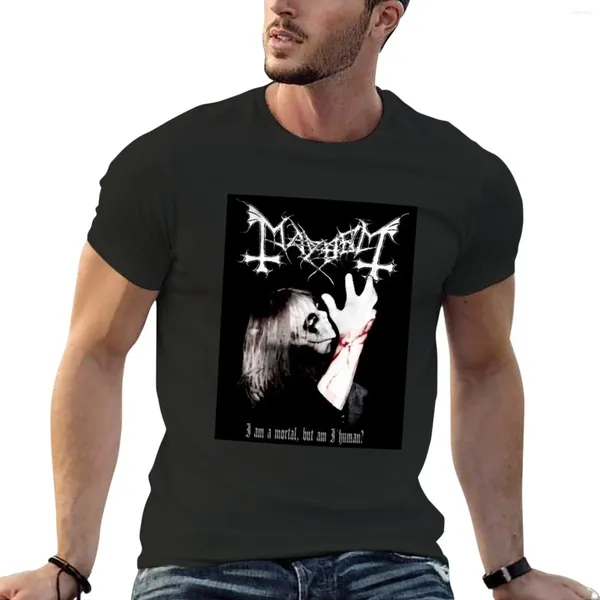 Herren Polos Mayhem T-Shirt Tee inspirierte Merch Black Metal Dead T-Shirt Boys Hemden Schweiß Männer