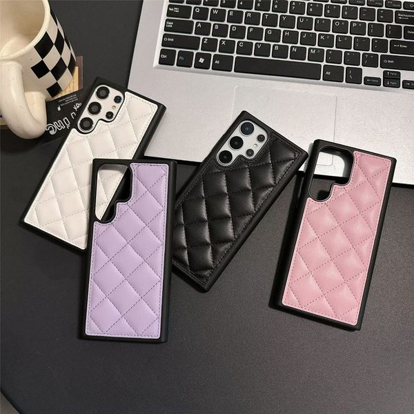 Дизайнерские модные кожаные чехлы для iPhone 15 Pro Max 14 13 12 11 Samsung Galaxy S24 S23 S22 Ultra Back Cover Luxury Mobile Shell