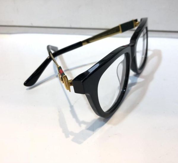4237 óculos oculares para homens moda popular hollow out lente óptica olho de gato de moldura cheia de tartaruga preta prata vêm com o pacote 4237s3272862