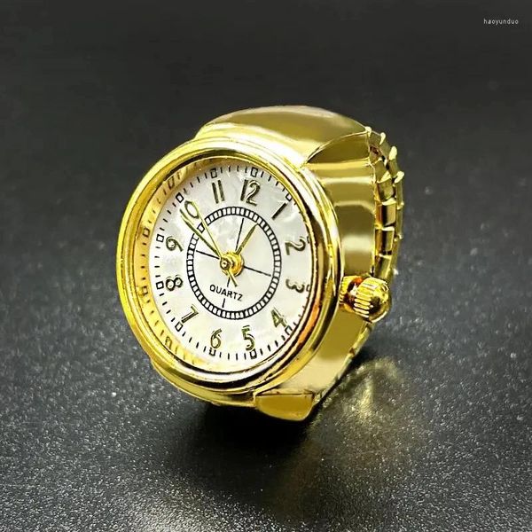 Redes de pulso 100pcs/lote vendem relógios de dedos da moda Mulher Silver Gold Gold Watch Ring Wholesale