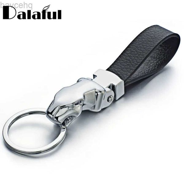 Tornari percorsi in metallo Leopard Head Catene Key Rings Porta per chiavi per automobili per uomo Regalo di alta qualità K262 D240417