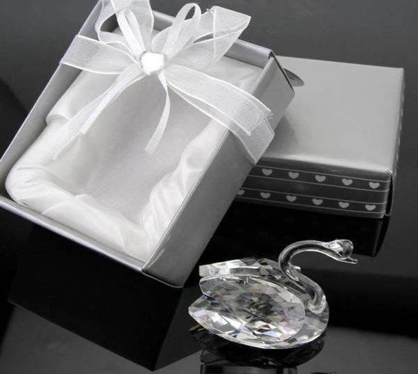 Уникальные свадебные услуги K9 Crystal Swan хорош для свадебного подарка и свадебного душа Favors для детского душа для гостевых подарков S20173816842645