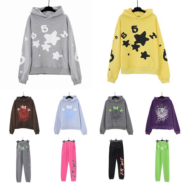 Tasarımcılar Erkekler Kadın Hoodies Pullover Pembe Hoody Sweatpants Sweatshirt En Kalite Gevşek Terzi Spor Takım Büyük Boy Hoodie