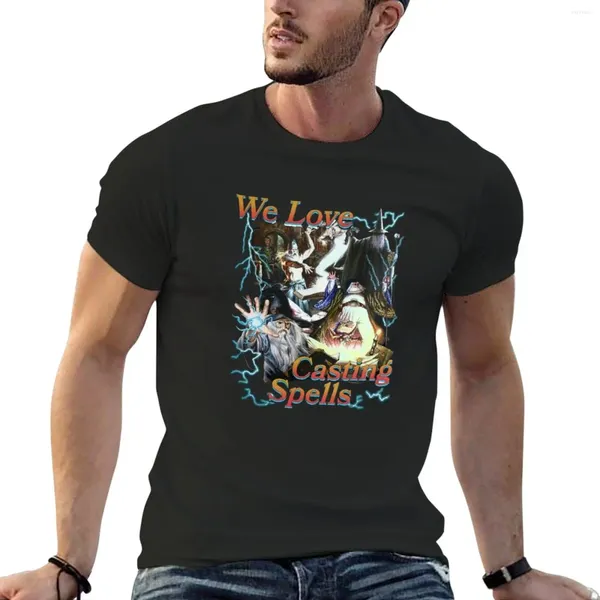 Polos maschile We Love Casting Spells T-Shirt Edition Thirt Summer Top Tee Custom Shirts for Men Pack