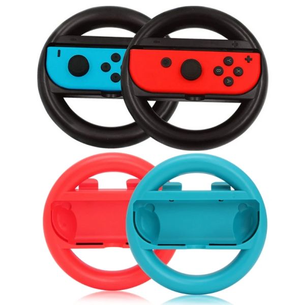 Ruote 2pcs Volante per le corse per Nintendos Nintendos switch joy con controller impugnati per i giochi Nitendo Switch ABS Materiale