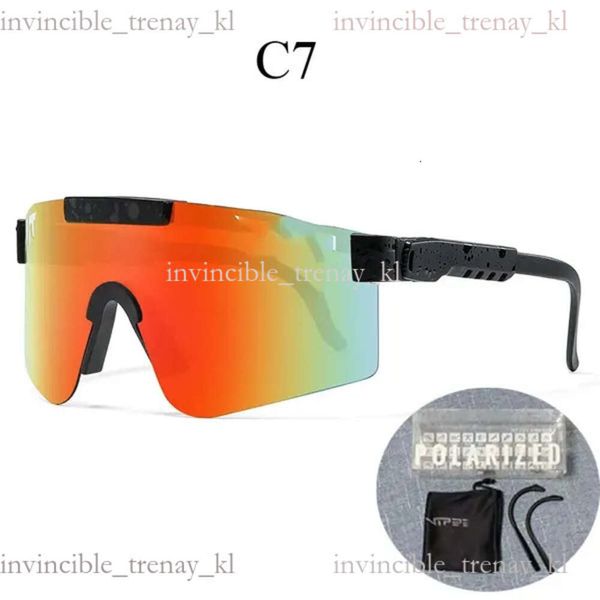 Bicchieri da sole in bicicletta Pitvipers originali Google TR90 Occhiali da sole polarizzati per uomini/donne Eyewear antivento esterno 100% UV 400 LENS SCHEDE 819