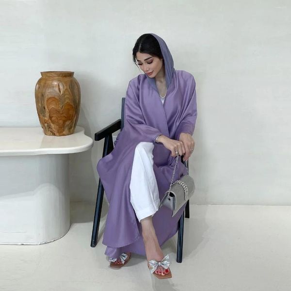 Ethnische Kleidung V-Ausschnitt V-Ausschnitt Kaftan Muslim Kleid Frauen türkische Mode Schmieden Gesicht Batwing-Ärmel Abaya Strickjacke lange Kleider für