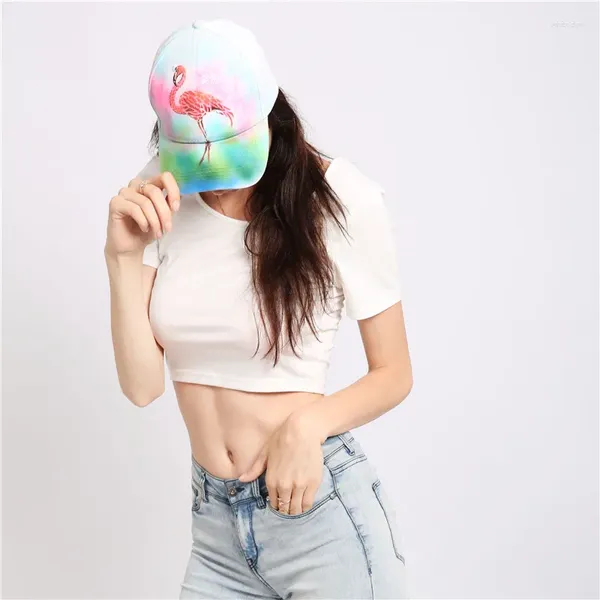 Caps de bola Flamingo Design Multicolor Cool Men and Women Baseball Cap 2024