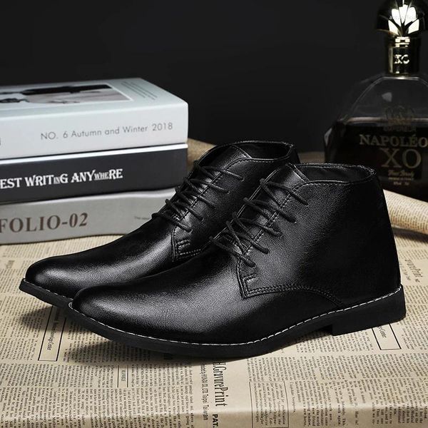 Scarpe da abbigliamento 2024 classici neri alto uomo derby appuntito da uomo in pelle pilota causale comodo bianco fatto a mano