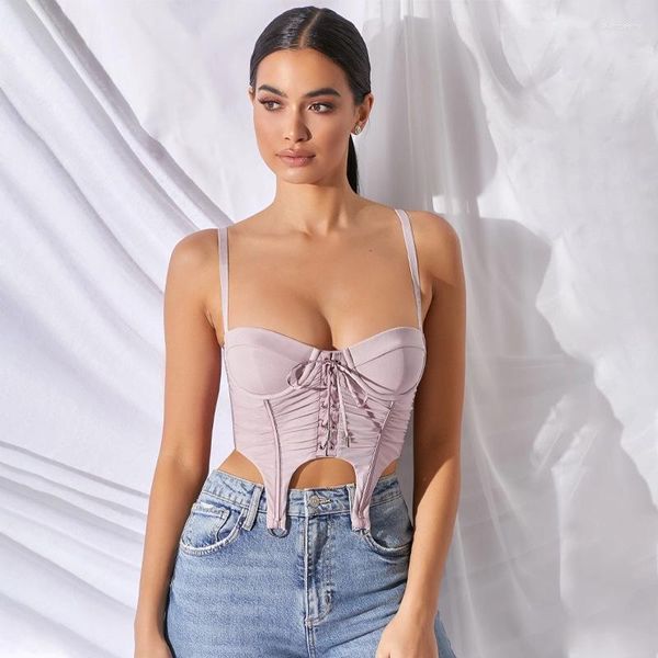 Повседневные платья Дом CB Sexy Mesh Top Top Top Women Corset Tops Blusas