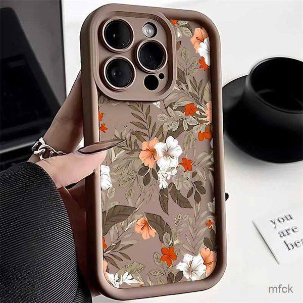 Case di telefonia cellulare Matte Silicone Flower Telefono Custodia per Vivo Y36 Y27 Y22 Y22S Y75 Y78M Y33S Y77T Y35 Y21 Y30 Y93S Y95 Y02 V29 V27 V25 V23 Pro COPERCHI