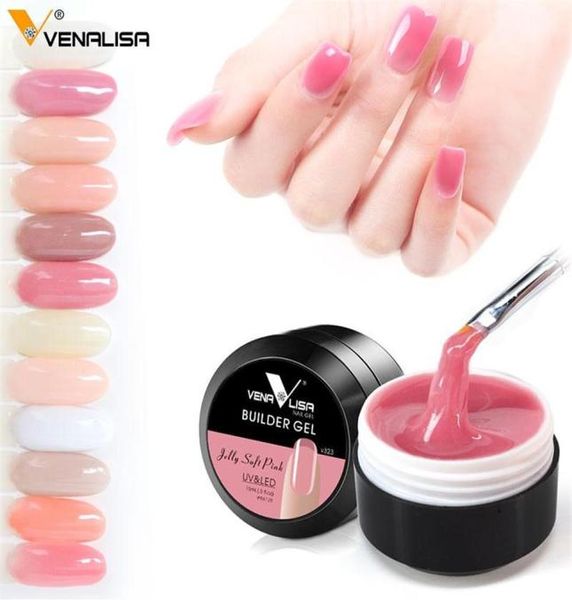 Venalisa En Yeni Ürünler 12 Renk Kamuflaj Renk UV Oje Oluşturucu İnşaat Çivi Sert Jelly Poli Gel206J1327342