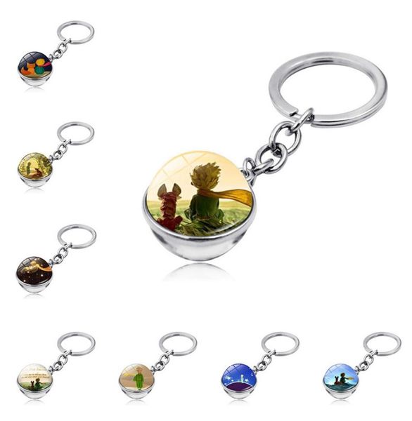 Chave de fada clássica Keychain Doublesidididid Ball Little Prince Key Ring Bag Chays pendure pendentes crianças mulheres presentes HHA16992897