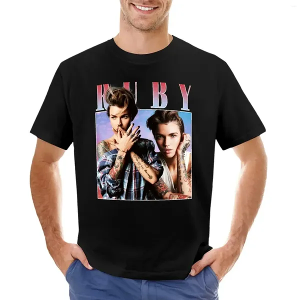 Herren Polos Ruby Rose T-Shirt Funnys Schweiß übergroße T-Shirts für Männer Pack