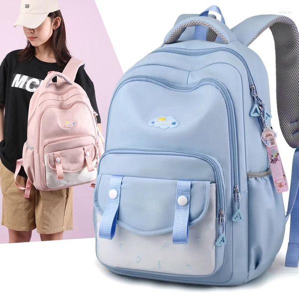 Backpack Damen Patchwork Farbe Frau Frau Reisetasche Hochwertige Schulbag für Teenager Girl Boy Book Knapsack