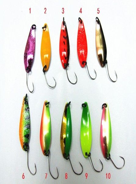 35G 5G Einzelhaken Eisfischerei Ice Bait Löffel Köder Metall Köder Falsch Köder Tackle Einzelhaken Salz oder Frischwasser Fisch5095533