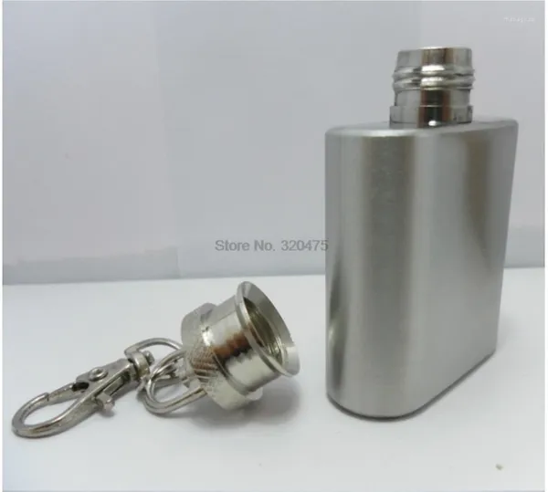 DHL tarafından kalça şişeleri 200pcs Pratik Pocket 1oz Mini Paslanmaz Çelik Şişe Anahtarlıklı Alkol Viski Likör İçerileri