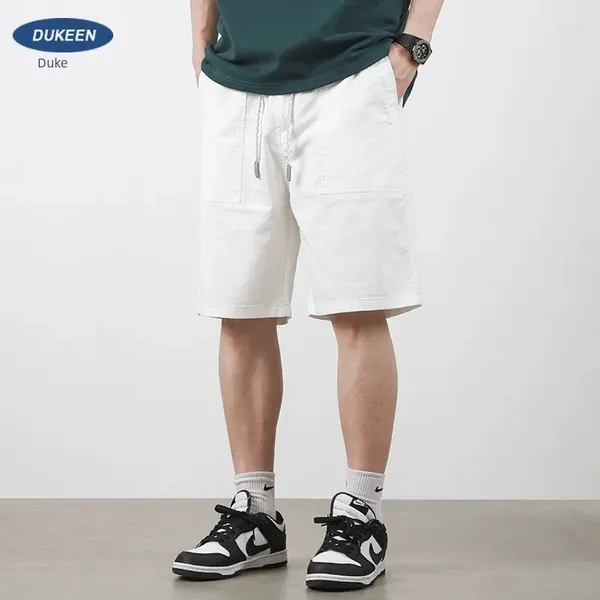 Calça masculina em shorts de roupas de trabalho americanas verão de chão solto cáqui
