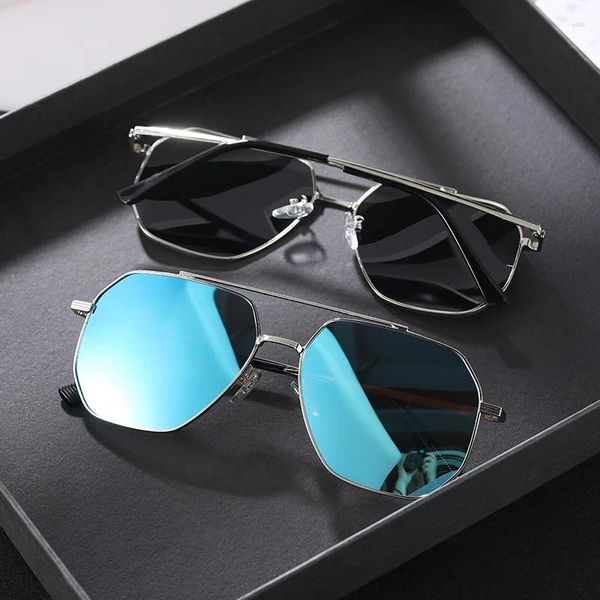 Óculos de sol Moda Homens polarizados de verão Dirigindo óculos de sol vintage Esporte masculino Eyewear UV400 Óculos de óculos de proteção UV