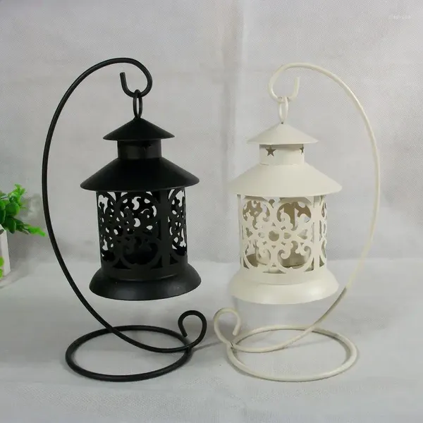 Kerzenhalter kleiner Teelichthalter Retro Iron Hanging Vintage Lantern European Bougie Mariage Esstisch Dekor DL60ZT