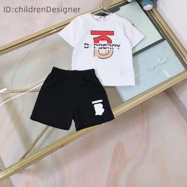 Classics Tracksuits Baby Casual Anzug Kinder-T-Shirt Set Größe 90-160 Kinder Farbe Full Druck kurzärmelige Shorts Designer Kinder Kleidung AAA