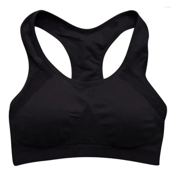 Yoga-Outfit M-2xl Frauen Sport Bras Mesh atmungsaktiv ohne Trace BH Fitnessstudio Tops Out Summer Solid Color Fitness Tank