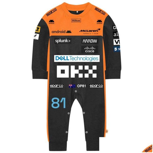 Rompers forma de macacão McLaren Baby One Racing Bay Boys and Girls Bailey Spring Autumn Mangas compridas 236h Drop Datury Kids Maternity OT6R0