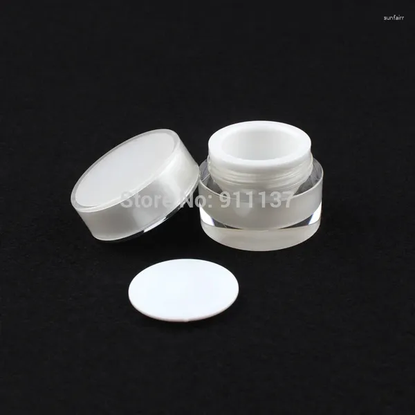 Bottiglie di conservazione 3000pcs mini in plastica cosmetica da 5 ml per smalto per unghie |Crema bianca 5G all'ingrosso con coperchio