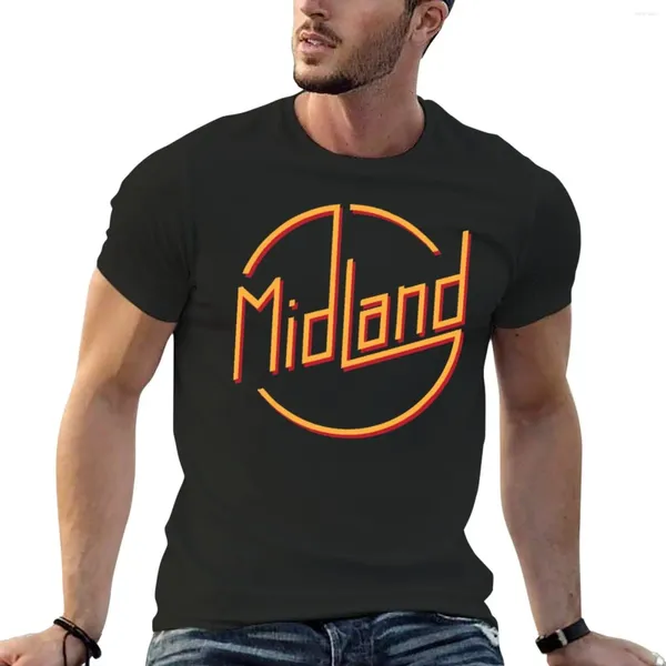 Männer Polos - Midland Music Logo Waren T -Shirt Kurzarm T -Shirt übergroße Anime -Kleidung Herren Kleider