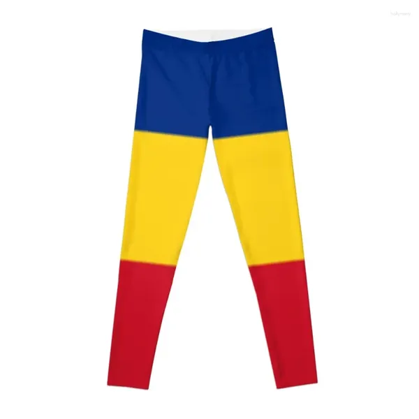 Aktive Hosen Die Flagge der Rumänien Leggings Leginy Push Up Sportswear Frau Fitnessgrade Frauen