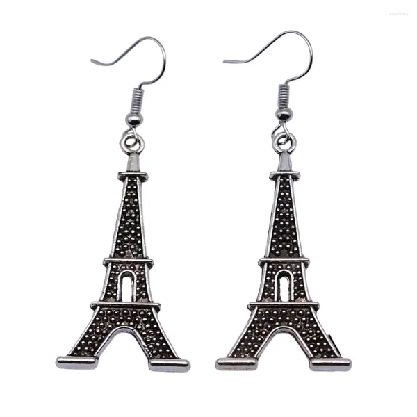 Brincos de balanço 1Pair Eiffel Tower for Girls Ornaments Jóias Fazendo suprimentos