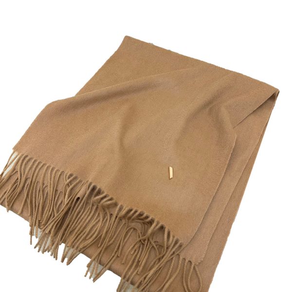 Pure cashmere con frange scarpa designer uomini sciarpe semplici accessori in stile retrò donna marca marrone grigio rosa accogliente calda primavera autunno scialli di lusso in coppia stile