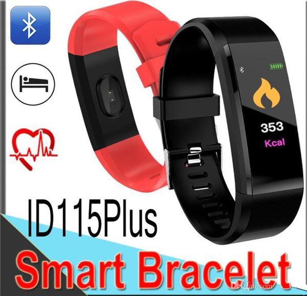 ID115 Bluetooth Smart Wrist Pedômetro Banda Fitness Tracker Bluetooth 40 Pulseira Monitor de Sleep Sleep Sport Sport P4222680