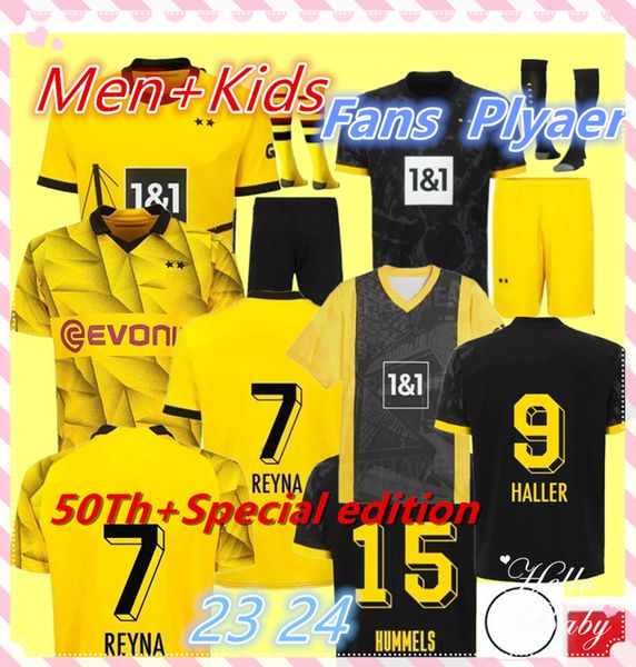 23 24 Reus Reyna Avrupa Ligi Jersey Futbol Forması Özel Baskı Erkekler Spor Gömlek Hayran Oyuncu Edition 50. Baskı Futbol Forması 2024 Çocuk Seti