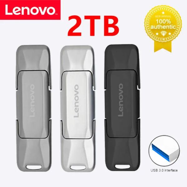 Adattatore Lenovo USB 3.0 Flash Drives 2Tb 1 TB Mobile Memory Stick Typec 2 in 1 Pen Drive 512 GB 256GB 128GB Disk flash ad alta velocità per PS4