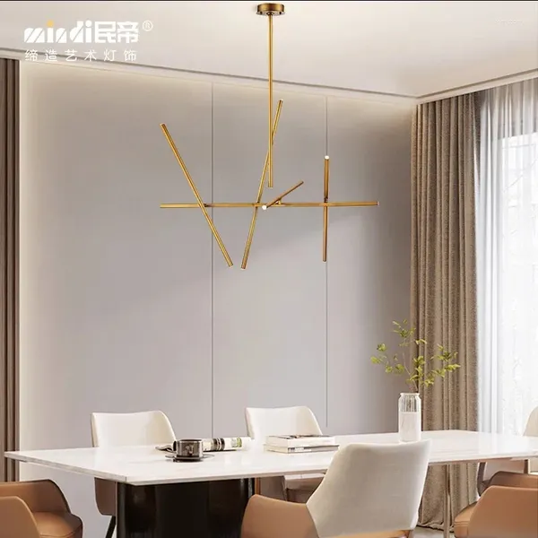 Candeliers pós -modernos ramo criativo em forma de lustre nórdico sala de estar para refeições Lighting Lighting