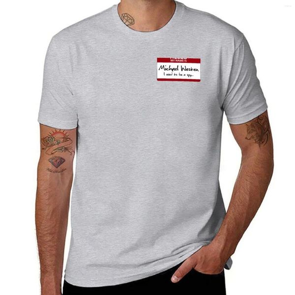 Tops canotte da uomo Parodia Nametag: Burn AVVISO - T -shirt 