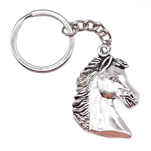 Keychains 1PCS Horse Schlüsselbund für Autoschlüssel Erklärungen Charme Schmuck Herstellung Vorräte Ringgröße 28mm