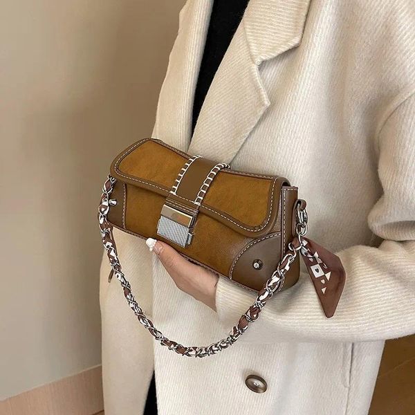 Totes Korean PU Leder Umhängetasche für Frauen 2024 Trend Mode Luxus Frau Kette Totesmarke Designerinnen Frauen Handtaschen Geldbörsen