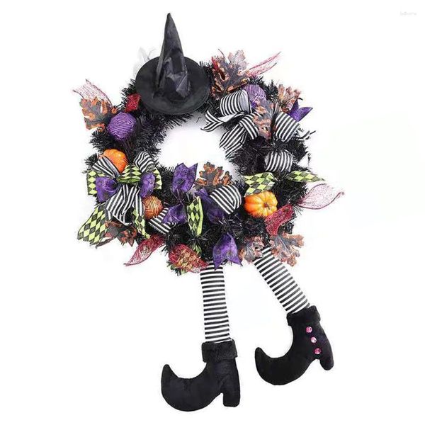 Flores decorativas Halloween Wreath Wreath Window Window Pendant House Housed Simulation Garland Pingants Party Prop Acessory