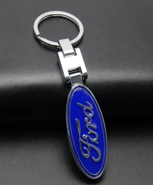 Moda 3D Metal Car Key Rings Keychain emblema Chave -chave para Opel Ford Kia BMW Mazda Seat Benz Honda 20kinds3567461