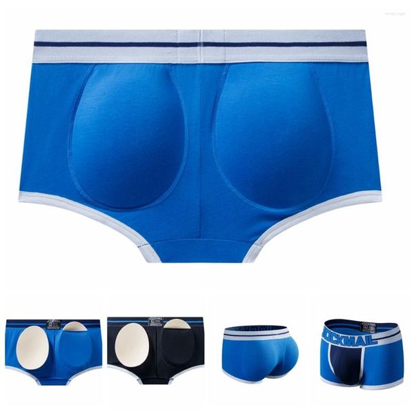 Underpants Jockmail Brand Bulge che migliora gli uomini pantaloncini da boxer includono glutei magici alla moda per pene gay rimovibile push up tazza