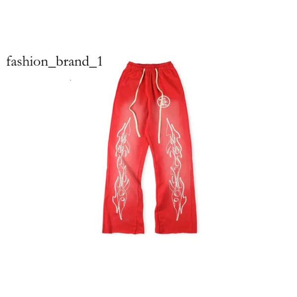 Hellstar Mens Designers de luxo calça calças Red Flare Pantspants Sorto Jogger Moda Hip Hop Calça casual Hellstar Pant 5347 9037