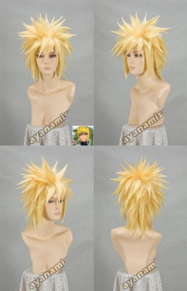 Naruto Yondaime Hokage Wave Feng Shui Door Blonde Short Cosplay Party Anime Wiggtgtgtgtgt Новое высококачественное 5979162