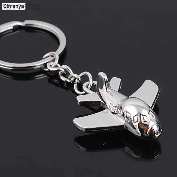 Tornari per lavetta Hot Design Classic Metal Mini Aircraft Metal Teychain Chain Ring Key Ring Reghips e Lovers Day Gift per Man Women D240417