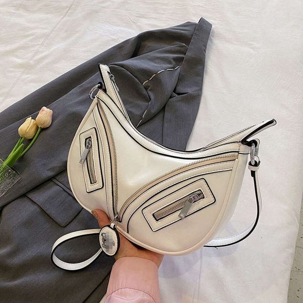 Zipper-Dekoration Unterarm Neue koreanische Einzelversionen-Otend-Taschen Crossbody-Tasche, High-End-Textur, vielseitige, personalisierte kleine Tasche für Frauen-Tag-Packungen