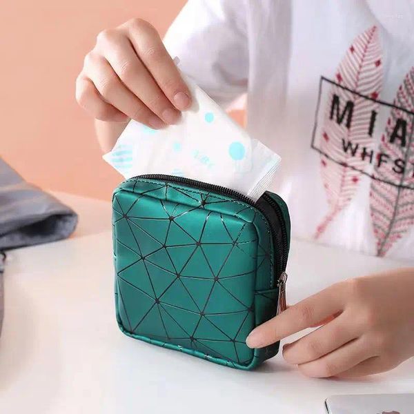 Bolsas de armazenamento Multifuncional Padrão fofo Sanitary Pad reutilizável organizador de guardana