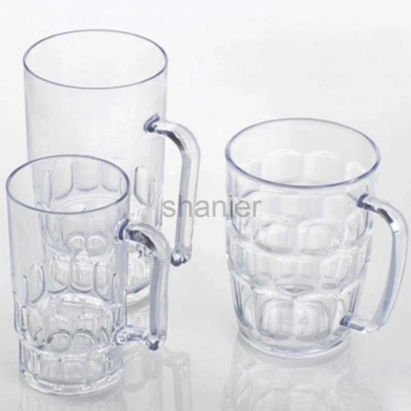 Tassen Unbreakable 3 Größen Acrylbierbecher KTV Großer Bierbecher Plastik Getränke Tassen Frühstück Milk Kaffeewasser Tasse Barware Getränke 240417