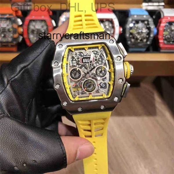 Мужчины смотрят суперклун Top Superclone Designer RM011-03 Многофункциональные механические ретроградные наручные часы