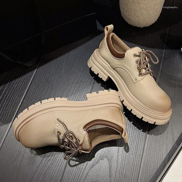 Scarpe casual retrò vena in gomma resistente a 2024 autunno Fashion femminile Outdoor comodo non slip femmina